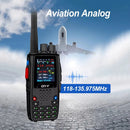 QYT KT-A16 Airband Handheld Radio 6W High Power 118-136MHz Walkie Talkie 200 Channels 10 NOAA Channels VHF VOXs Long Battery Long Range Transceiver with 1.77inch Color LCD Screen