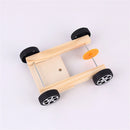 Wooden Solar Electric Vehicle Model Assembly Kit DIY Children's Science Experiment Education Puzzle Toy Student Technology Small Production