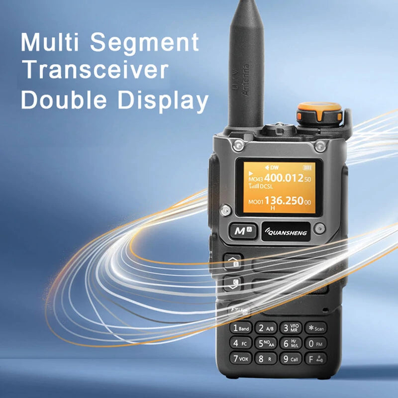 Quansheng UV-K58 5W Walkie Talkie Air Band Radio UHF VHF DTMF FM Scrambler NOAA Type-C Charging Wireless Frequency Two-Way Handheld Portable Radio