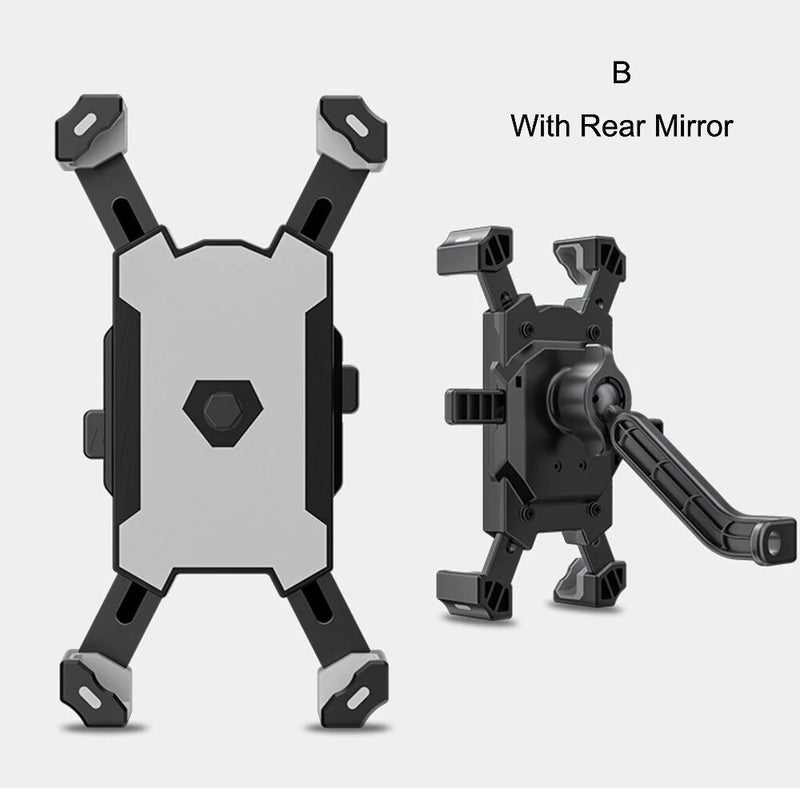 Bike Handlebar 360 Rotation 4 Jaw Contraction Mechanical Fast Locking 0.2kg Lightweight Bicycle Holder for Electric Bike Motor Phone