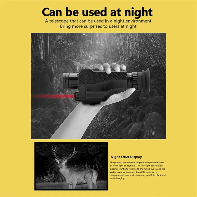 Night Vision Monocular 4-32X Zoom Infrared Telescope Digital Night Vision Scope with 1.5" TFT Screen for Hunting Wildlife Observation Camping Camera