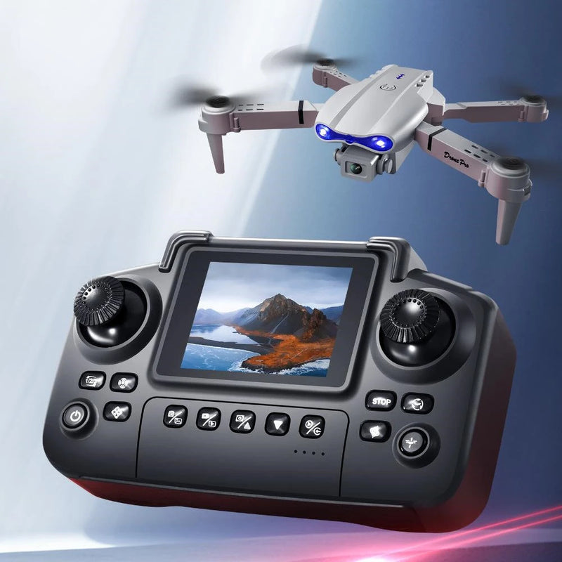 YLR/C E99 / E99D WiFi FPV with LCD Screen Controller HD Dual Camera Lighting Arms Optical Flow Positioning Colorful LED Light Foldable RC Drone Quadcopter RTF