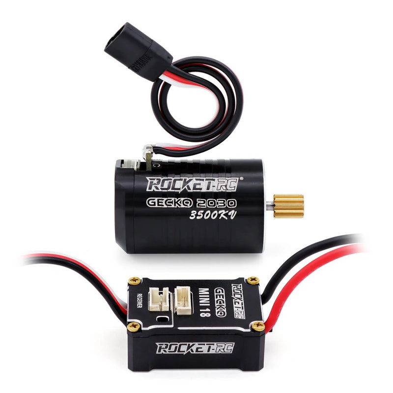 Surpass Hobby ROCKET RC GECKO MINI 2030 3500KV Sensored Brushless Motor & 30A ESC for Trx4m FCX18 FX118 1/18 Rock Crawler Remote Control Cars Vehicles Models Parts