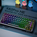 ATTACKSHARK X82PRO HE Mechanical Gaming Keyboard RGB 75% Layout Tri-mode Magnetic Amber Axis with 0.01mm RT Accuracy 8KHz Return Rate Gamer Keyboards