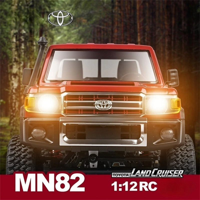 MNRC MN82 RTR 1/12 2.4G 4WD RC Car for TOYOTA Land Cruiser LC79 Rock Crawler LED Light Climbing Off-Road Truck Full Proportional Vehicles Models Toys