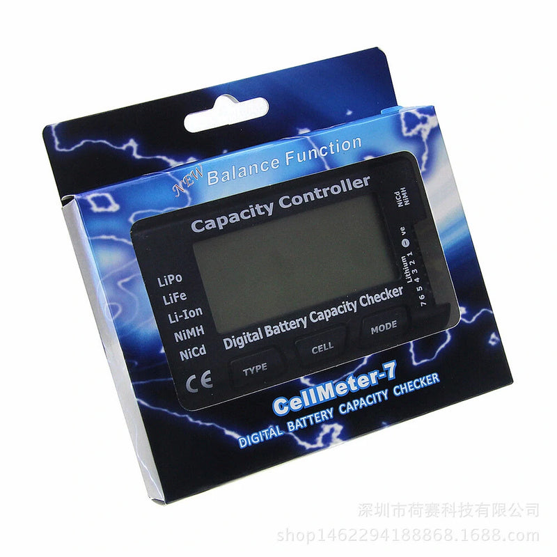 CellMeter7 Digital RC Battery Capacity Checker Meter LiPo LiFe Li-ion Nicd NiMH Battery Voltage Capacity Tester Checking