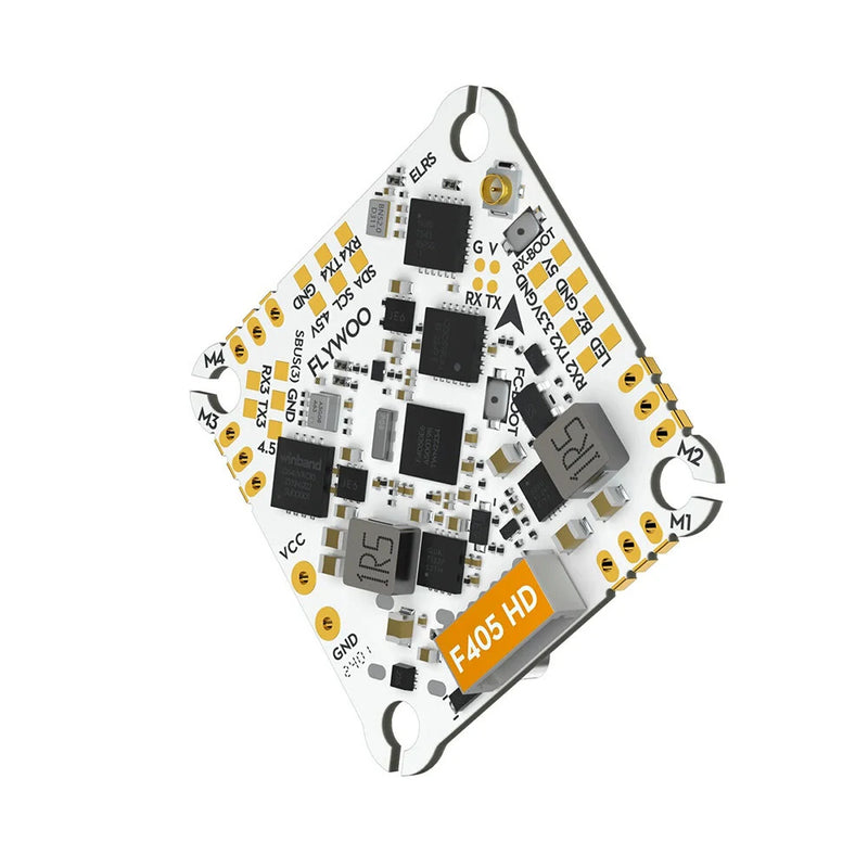 25.5x25.5mm Flywoo GOKU F405 HD 1-2S ELRS AIO V2 Flight Controller 9V BEC 12A BL_S 4in1 ESC / ELRS 2.4G RX for RC Drone FPV Racing