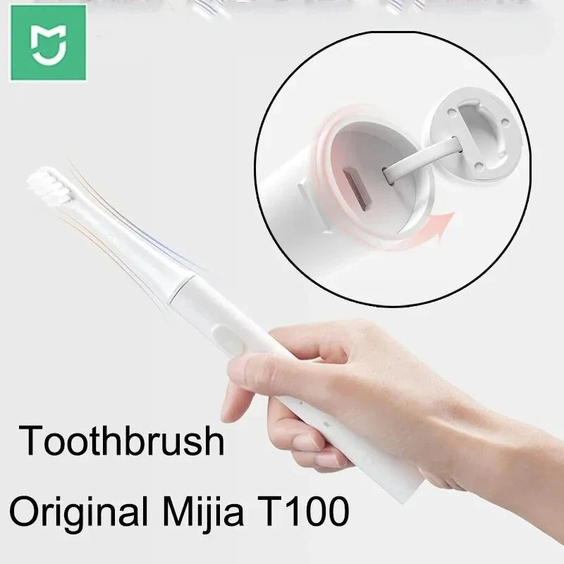 Xiaomi Mijia T100 Sonic Electric Toothbrush Rechargeable IPX7 Waterproof 16500 rpm High Frequency Vibration 30 Days Endurance Lightweight Travel Ready Blue White Pink