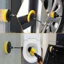 7 Piece Drill Brush Attachment Set with Extended Reach for Cleaning Tub Sink Tile Carpet and Grout Power Scrubber Drill Brushes Powerful Drill Brush