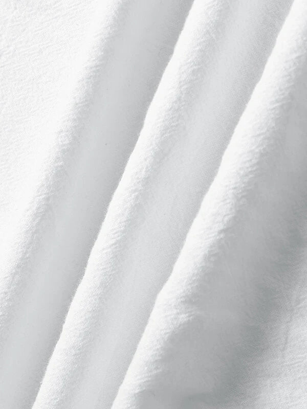 Mens Solid Drawstring V-Neck Cotton Short Sleeve T-Shirt