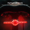 LAOTIE X8 Wireless Remote Bike Turn Taillight 400mAh Battery 7 Light Modes Type-C Rechargeable IPX5 Waterproof Smart Brake Sensing Loud Warning Bicycle Rear Light for Night Safe Cycling