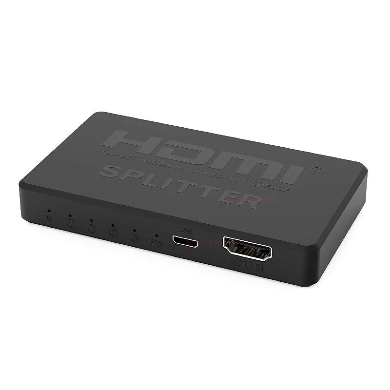 4K HDMI Splitter 1x4 HDMI Distributor Splitter 1 in 4 out Amplifier Video Splitter Converter for PC Laptop TV Monitor Projector