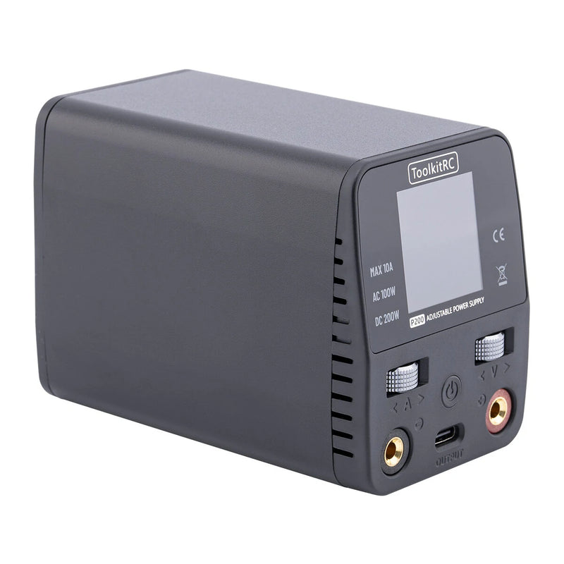 ToolkitRC P200 V2 AC100W DC200W 65W Mini Desktop Fast Charger IPS LCD Wide-angle Display Type-C Protocol for Huawei for Samsung