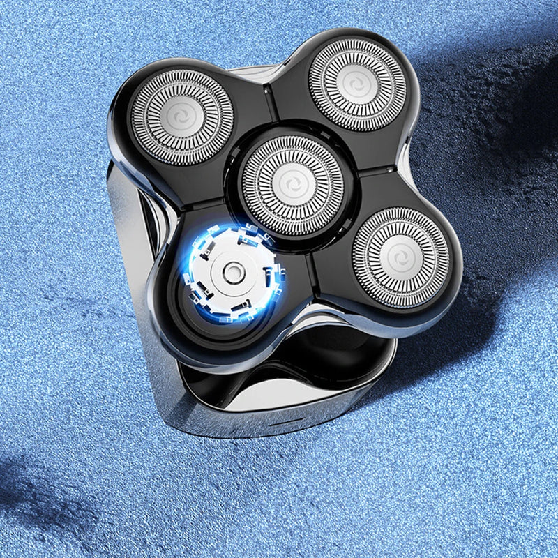 MARSKE 5 In 1 5D Floating Men's Electric Head Shaver Razor Rechargeable Cordless Hair Shaving Razors For Bald Man Waterproof Wet Dry Beard Trimmer