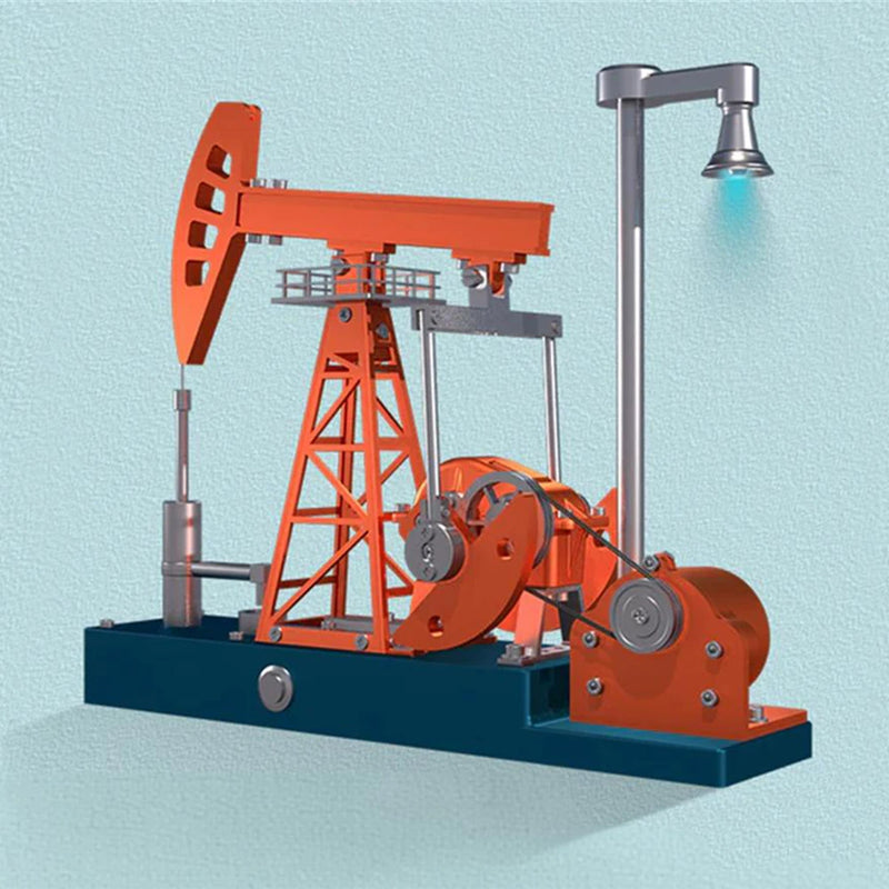 TECHING DM601 Metal Pumping Unit Oil Pump Jack Model Assembly Kit DIY Educational Science Discovery Toys Kids Children Gifts