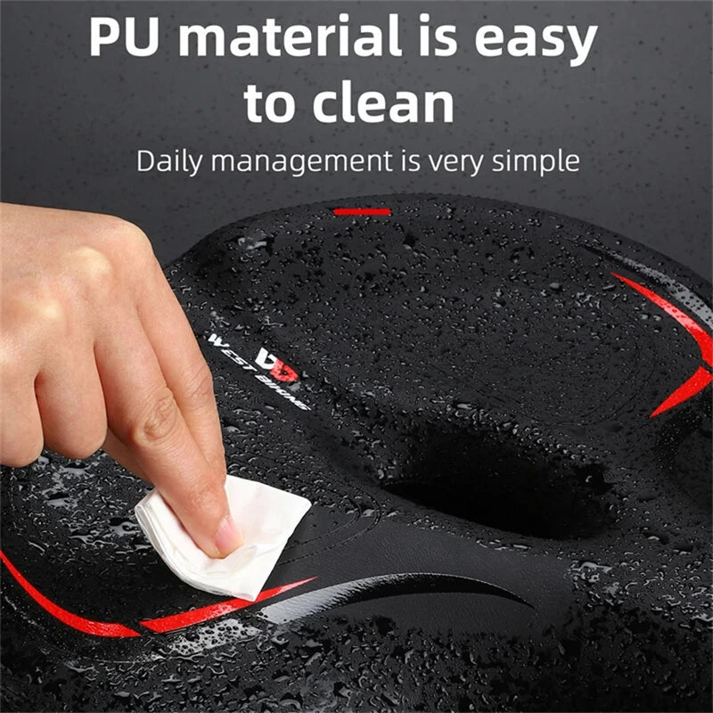 WEST BIKING Oversized MTB Bike Saddle Shock Absorbing Breathable Cycling Seat Widen Thicken Universal Soft Cushion Electric Bike Saddle