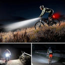 BIKIGHT Solar Rechargeable LED Bicycle Headlight Anti-glare Type-C Charging Waterproof Bike Front Light for MTB Night Riding Safety