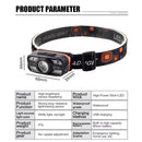 Mini Rechargeable LED Headlight Powerful Inductive Head Lamp White and Red Light Outdoor Camping Fishing Emergency Working Lamp