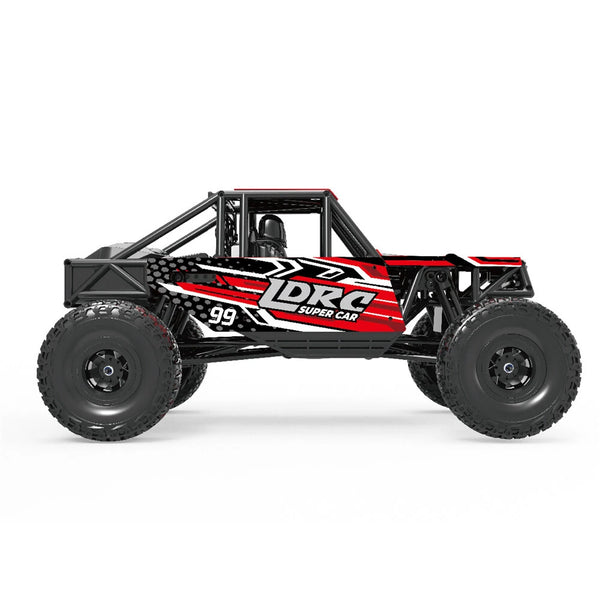 LDRC 18499 RTR 1/18 2.4G 4WD RC Car Rock Crawler Pipe Rack Off-Road Climbing Truck LED Light Full Proportional Vehicles Models Straight Bridge Axle Toys