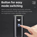 WEST BIKING Smart LED Digital Display Bike Headlight 1500mAh Battery Type-C Charging Waterproof Mini Portable Bicycle Front Light for MTB Bike Road Bike Flashlight