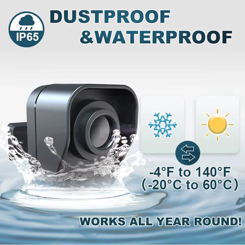 Wireless Motion Sensor Alarm System Driveway Alarm Outdoor Security Detector 70ft Detect Range 1/2 Mile Transmission IP65 Weatherproof 35 Chimes Expandable System Home Security