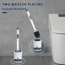 Silicone Plus Liquid Toilet Brush No Dead Corner Toilet Cleaning Brush Water Spray Soft Brush  Long Handle TPR Silicone Refillable Brush with Wall Mounted Bathroom Cleaning