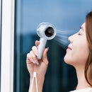 100 Levels Portable Handheld Fan with LED Colorful Light USB Rechargeable Transparent High Speed Cooling Fan Small Mini Desktop Fan