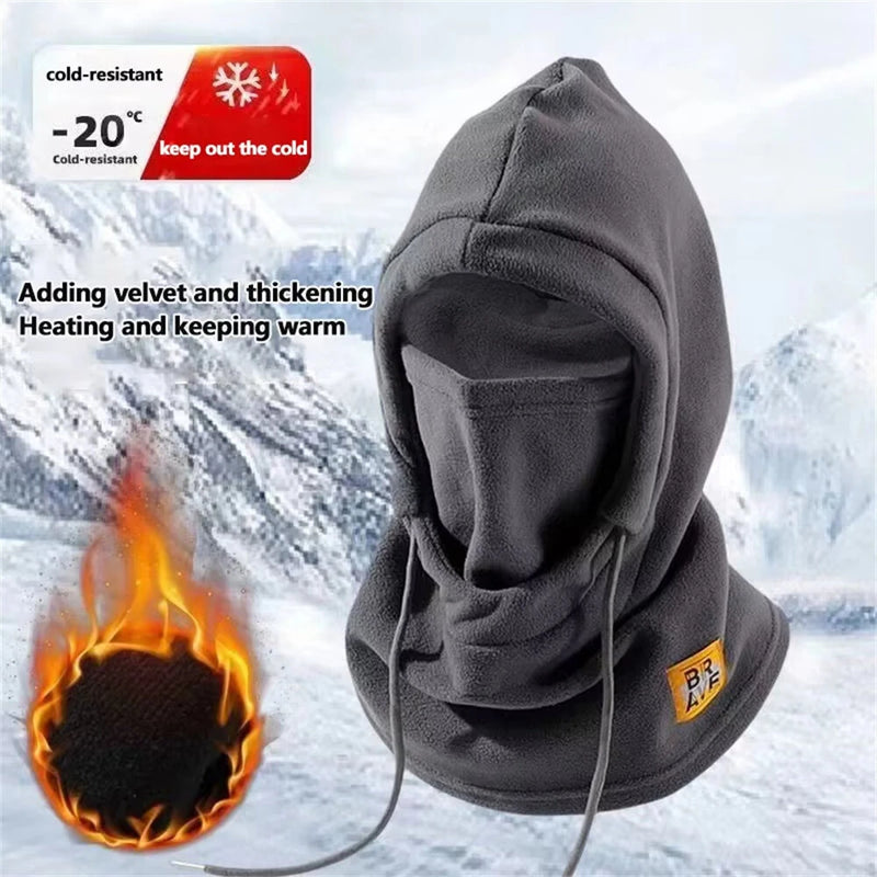 DTUCYCLE 1pcs Winter Balaclava Knit Hood Men Women Windproof Warm Cycling Mask Outdoor Sports Thermal Fleece Face Mask Neck