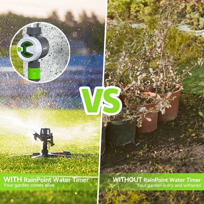 Rainpoint Sprinkler Timer WIF bluetooth Smart Water Timer Remote Control Wireless Hose Faucet Timer for Garden Irrigation System Controller Irrigation Timer Automatic Watering Device