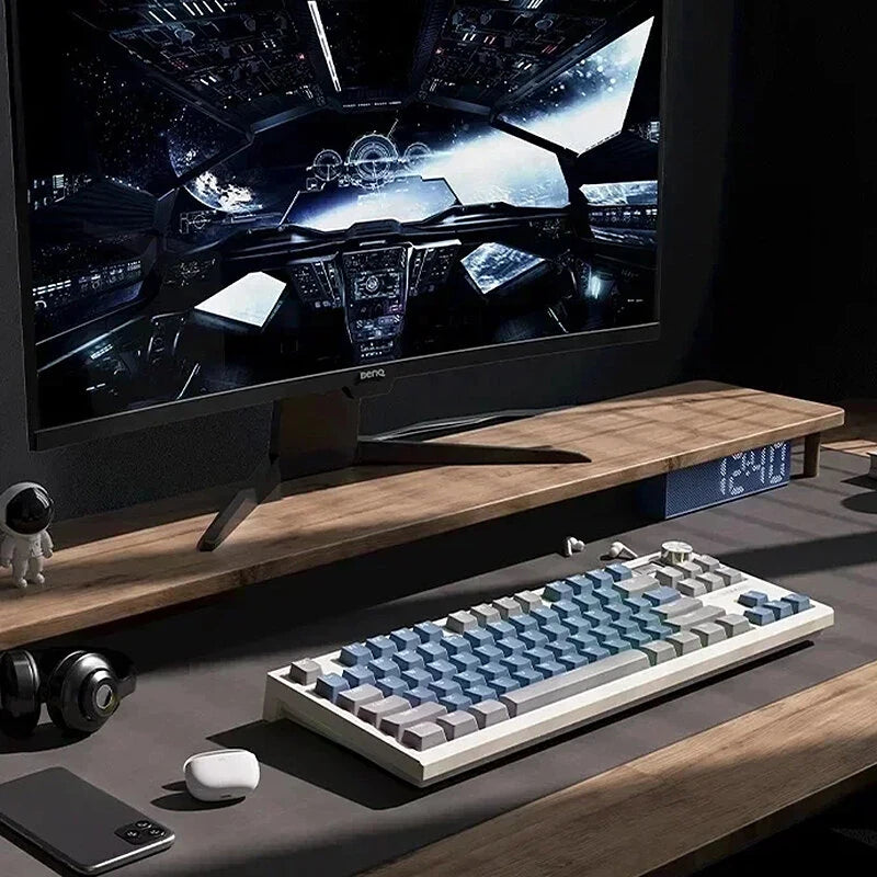 LANGTU LT84 Tri-mode Mechanical Gaming Keyboard with Display Screen and Knob 84 Keys Sandwich Structure Hot Swappable RGB Wireless E-sports Gamer Keyboards
