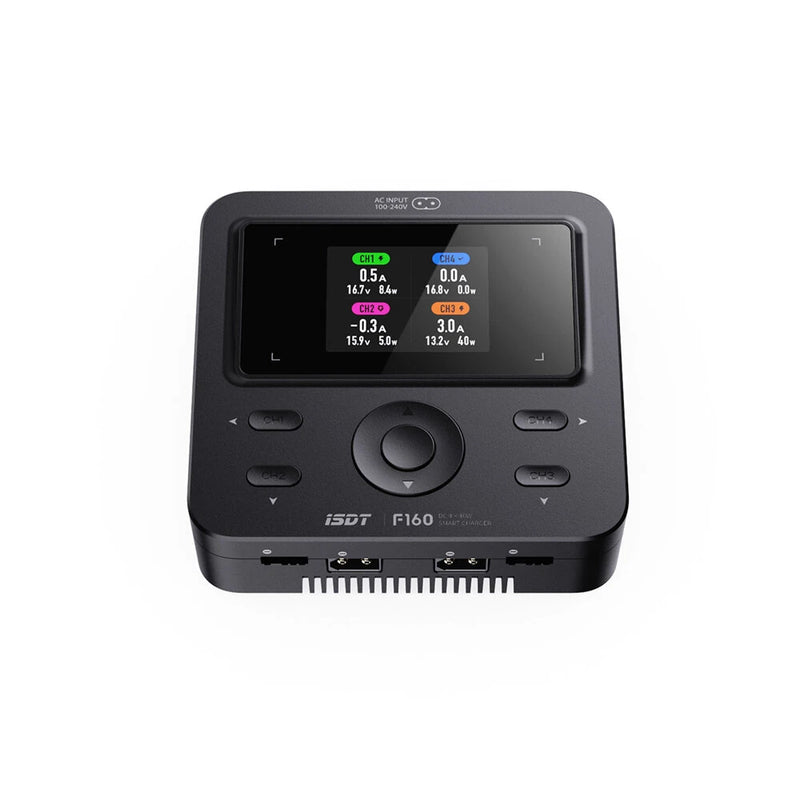 ISDT F160 AC / DC Quad Smart Charger for 1~4S LiFe Li-Ion LiPo LiHv ULiHv 4~12S NiCd/MH 2~7S Pb Battery Charge