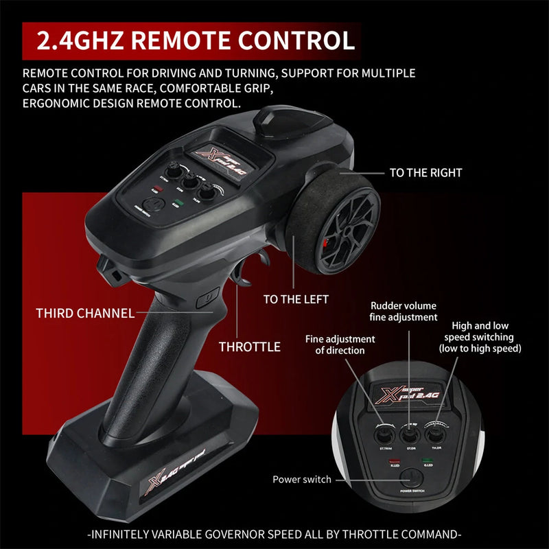 SMRC S910 1/16 2.4G 4WD RC Car Brushless/Brushed High Speed 35km/h 55km/h Off-Road Truck Full Proportional Vehicles Models Toys