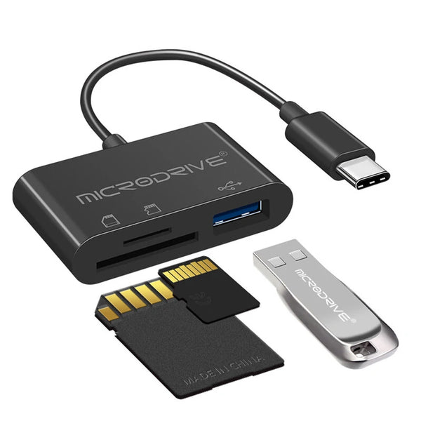MicroDrive TY1-3 3-in-1 USB Hubs with USB3.0 SD/TF Card Reader Slot for PC Laptop Keyboard Mouse U Disk