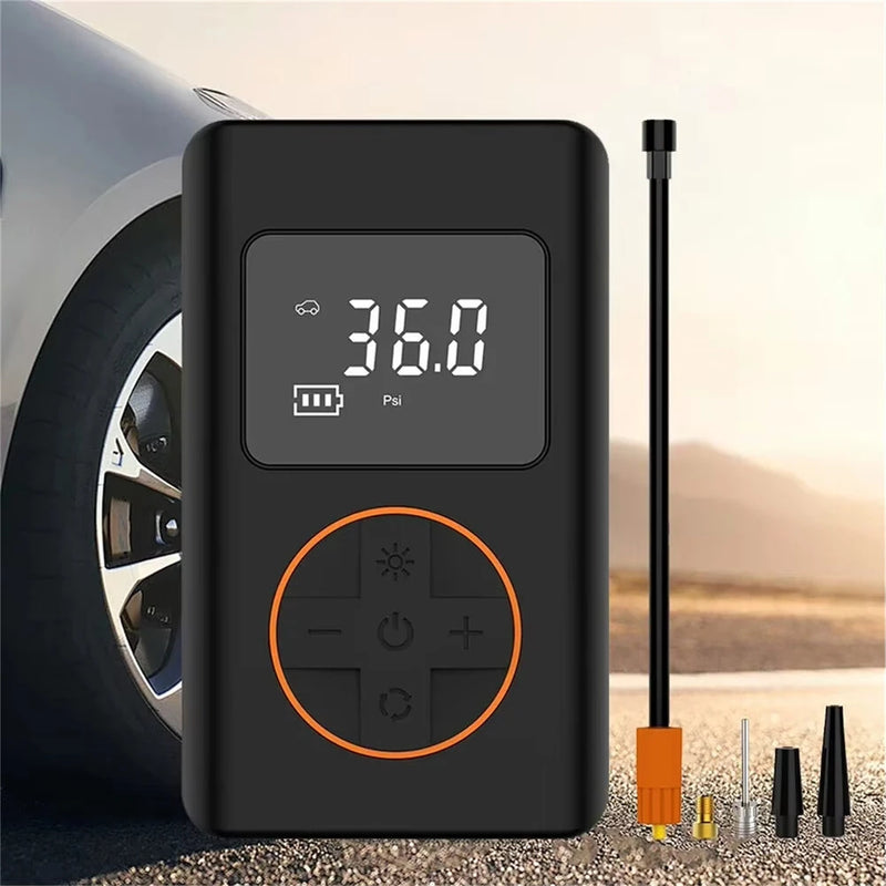 XANES 150PSI Portable Mini Smart Electric Inflator Pump 2000*2 mAh Digital Display USB Charging LED Light Multifunctional Tire Inflation Pump for Car Motorbike Bicycle Balls