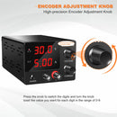 NICE-POWER SPS-E305 Mini Power Supply 0-30V 0-5A High-Precision Encoder Adjustment Sleek Black Design Stable DC Output