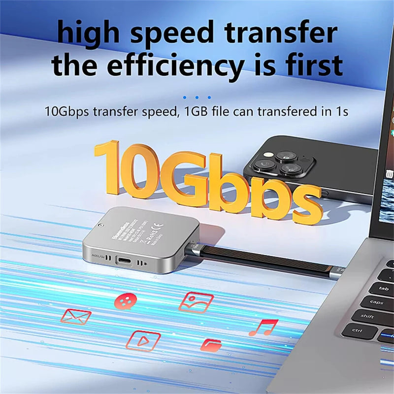 Blueendless Magnetic M.2 2230 2242 NVMe SSD Enclosure with Cooling Fan 100W PD Charging Type-C NVMe PCIE SSD Case