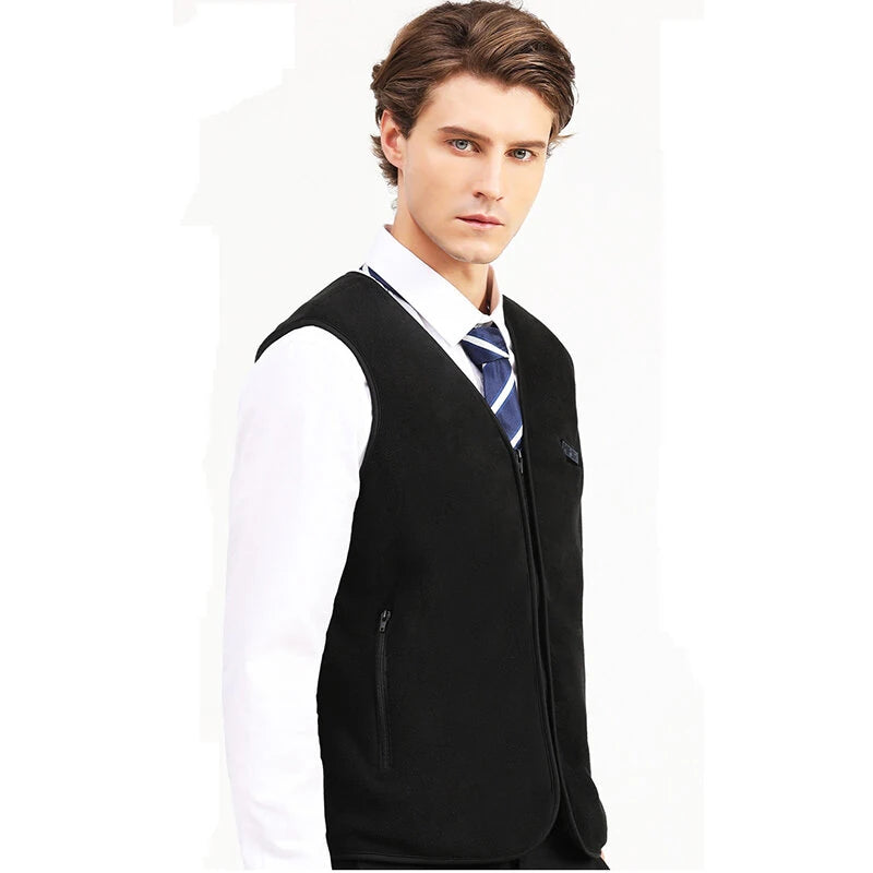 TENGOO HS-10 10 Areas Smart Heating Vest 3 Gear Temperature USB Charging Winter Warmth Cold-proof Waistcoat for Men Women Elderly People