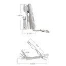 IPRee Labor Saving Mini Multitool Pliers with Led Light Lightweight Folding Pliers Antirust Stainless Steel Outdoor Tools Hiking