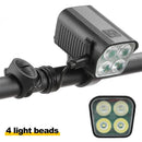 BENGGUO 2-in-1 LED Bicycle Front Light with Bell Horn 4 Super Bright LEDs 500mAh Battery Type-C Charging Safe for Night Cycling
