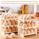Multi-layer Foldable Anti-drop Egg Organizer Tray with Lid and Handle Egg Holder For Refrigerator-Stackable Egg Storage Container for 24 Eggs Refrigerator Door