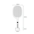 Electric Mosquito Swatter with Electronic Digital Screen Electric Exterminator Fly Swatter Detachable Handheld Auto Swat Mode Type-C Rechargeable