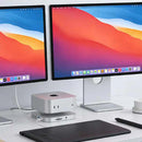YICOSUN 10-in-1 USB-C Hub Docking Station for MacMini M4 Support 4K60Hz M.2 NVMe/SATA SSD USB3.2 10Gbps 3.5MM SD&TF Aluminum Alloy USB Hub