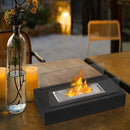 Rectangular Desktop Alcohol Fireplace Outdoor Portable Real Fire Fireplace Lamp Heater Modern Decorative Atmosphere Lamp