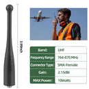 ABBREE 7-800 GPS Antenna SMA-Female UHF 764-870MHz Stubby Antenna for Motorola APX Series APX 1000 4000 6000 APX 6000XE 8000XE