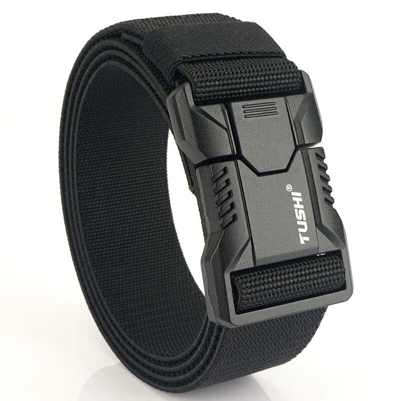 TUSHI 125cm Tactical Nylon Belt Adjustable Quick Release Wear-resistant Lightweight Waist Belt Aluminum Alloy Buckle Canvas Belt Casual Sports Belts for Outdoor Men Women