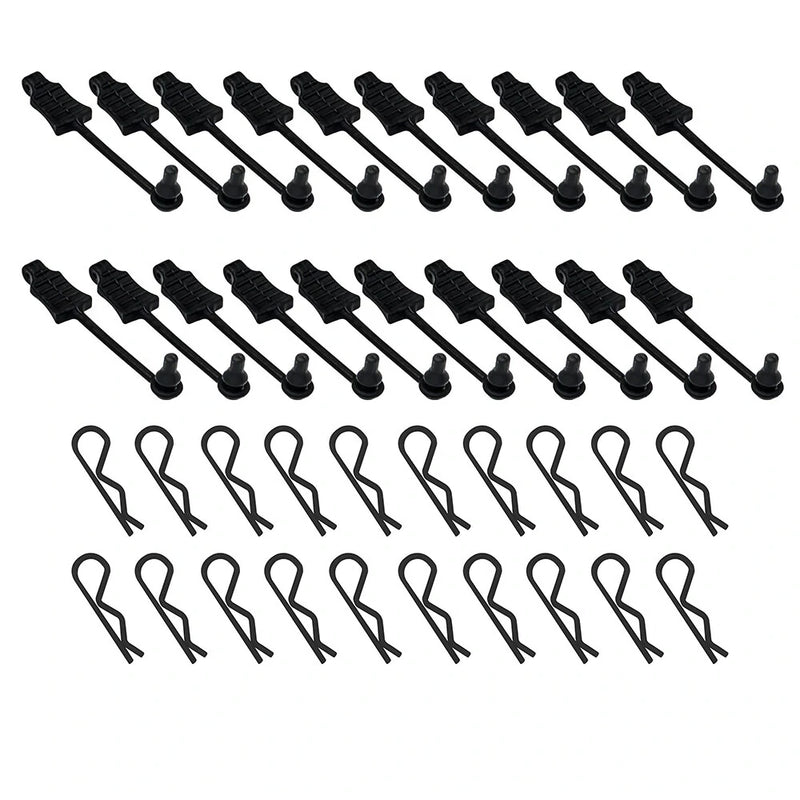 20PCS RC Car Body Clip Rubber Retainer Shell Fixed Buckle Lock Hole Punch for 1/12 1/14 1/16 Vehicles Models Spare Universal Accessories