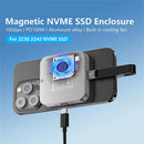 Blueendless Magnetic M.2 2230 2242 NVMe SSD Enclosure with Cooling Fan 100W PD Charging Type-C NVMe PCIE SSD Case