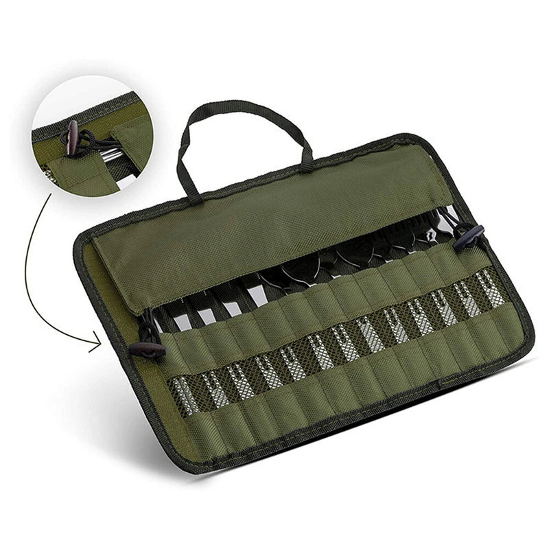 IPRee Cutlery Bag Portable Camping Kitchen Cooking Utensil Set Kitchenware Set Storage Bag Kitchen Gadgets for Barbecue Party Only Bag