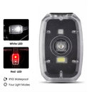 WEST BIKING Mini Portable Bike Taillight 4 Light Modes USB Rechargeable 180 Wide Angle PX5 Waterproof White Red Warning Bicycle Back Light for Cycling Running Hiking