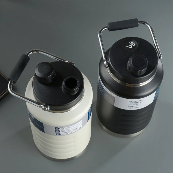 IPRee Insulated Ice Jug 2L Large Double Vacuum Ice Storage Jug With Handle Cool Drinking Bucket Lightweight Beverage Storage Container